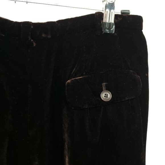 Giorgio Armani Velvet High Rise Straight Leg Ankle Pants 27/4 Brown, VGUC with m - Picture 10 of 13